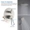 Kibi Circular Pressure Balanced 2-Function Shower System with Rough-In Valve, Brushed Nickle KSF403BN - alternate 6